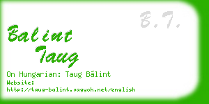 balint taug business card